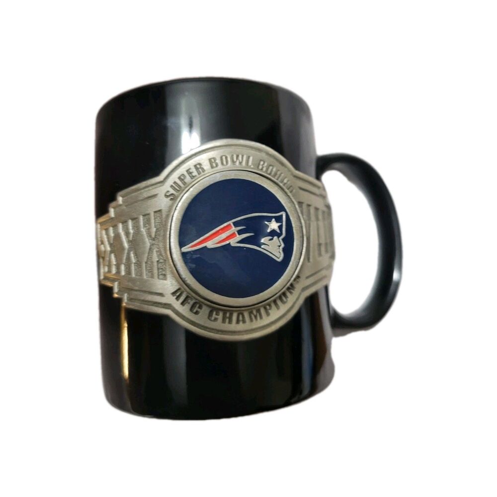 Vtg AFC Champions Super Bowl Bound XXXVIII Coffee Mug New England Patriots 2003 - Picture 2 of 4
